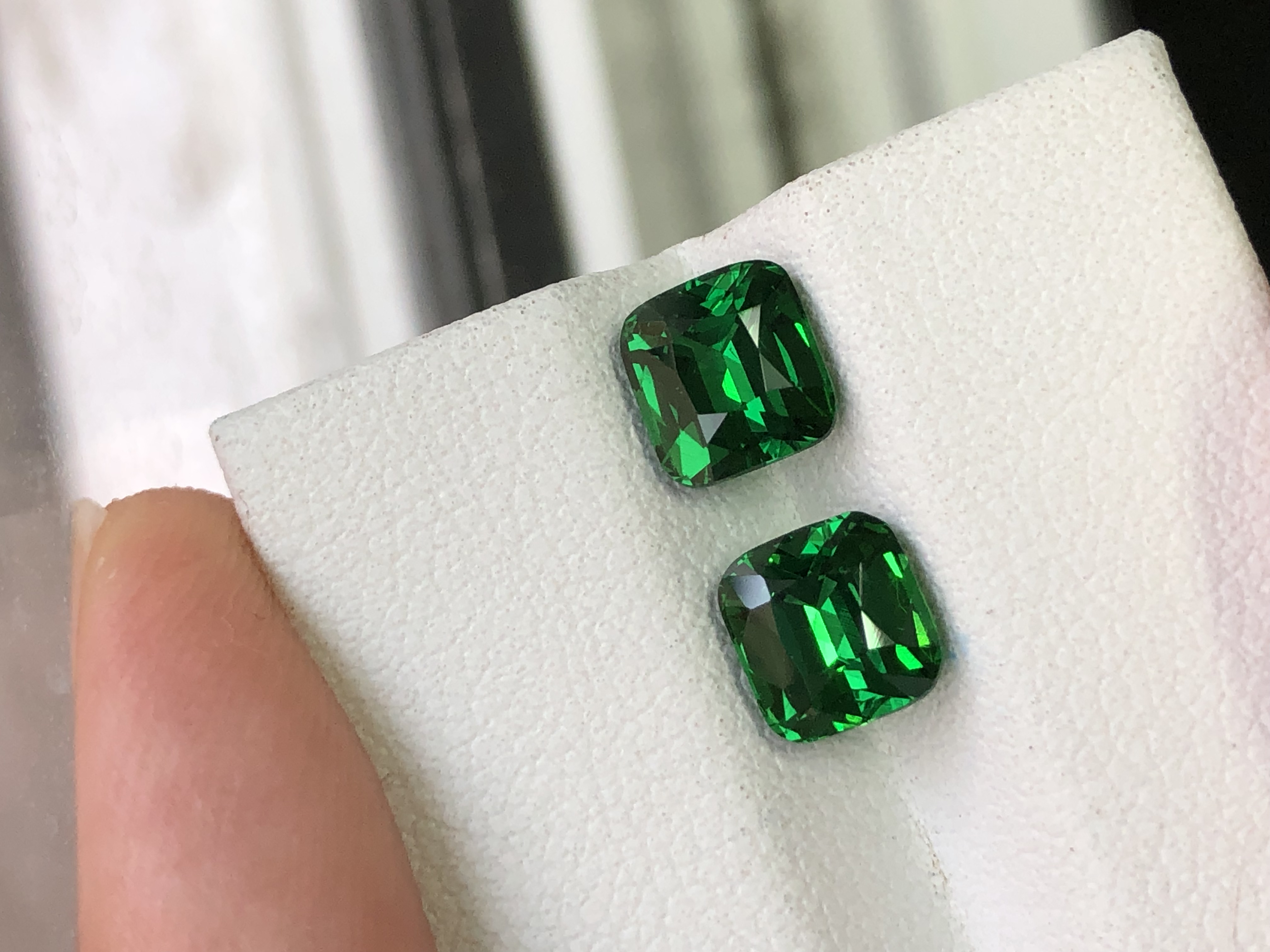 Vivid Green Tsavorite Pair 3.15 CT. 